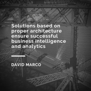 Solutions based on proper architecture ensure successful business intelligence and analytics capabilities