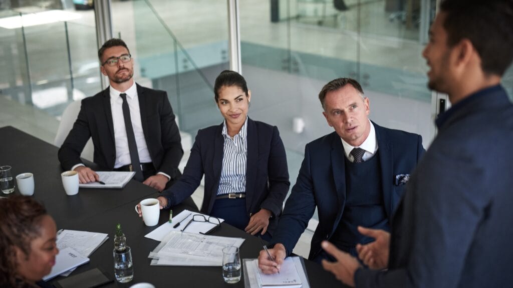 Executives Boardroom Meeting Discussion