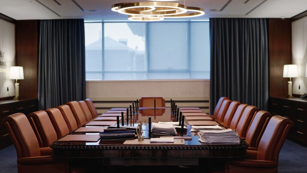 Empty Boardroom In Modern Urban Office Img F