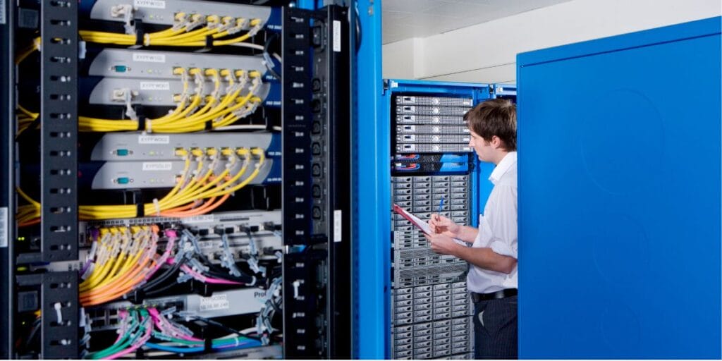 It Technician Managing Data Center Servers